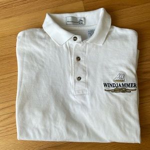 White Polo authentic Windjammer cruise sailboat emblem